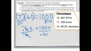 Apes Math Worksheet Key Youtube