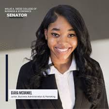 Meet our Willie A. Deese College of Business Senators for the 2024-2025  academic school year! These student are representing COBE in the Student  Government Association Senate. Senators serve as student college  representatives