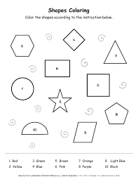 Shapes Coloring Activity Shapes Activities Color Activities Seasons Worksheets