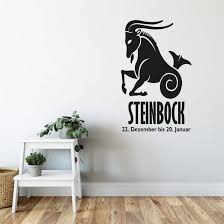 Nur er selbst weiß, wann er die kraft gesammelt hat, die probleme des lebens neu zu meistern. Wandtattoo Sternzeichen Steinbock Wall Art De
