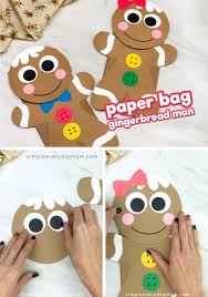 Gingerbread Man Paper Bag Puppet Craft Preschool Christmas Crafts Fun Christmas Crafts Preschool Christmas
