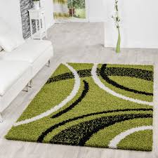 Bis zu 40% reduziert grüne teppiche online kaufen bei otto » große auswahl top service top marken ratenkauf & kauf auf rechnung möglich » jetzt bestellen! Moderner Hochflor Teppich Shaggy Vigo Gemustert In Grun Schwarz Weiss Top Preis Ebay