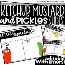 Ketchup And Pickles And Mustard Editable By Teaching With A Caffeine Queen Teachers Pay Teachers Folder Labels Pickles Whole Brain Teaching