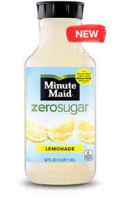 The label will usually tell you how many calories are contained in 100 grams or 100 millilitres of the food or drink, so you can compare the calorie content of different products. Zero Sugar Lemonade Low Sugar Juice Minute Maid