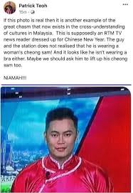Wanita kamar besi rm 100 000 00 disonglap daripada akaun peribadi. Kec0h Pembaca Berita Lelaki Pakai Cheongsam Rtm Tampil Jelaskan Situasi Sebenar Soya Lemon