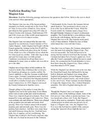 English activities fun ways to teach english. The Maginot Line Nonfiction Reading Activity