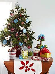 Pretty Holiday Decorating Ideas For Even The Smallest Spaces Mini Christmas Tree Decorations Small Christmas Trees Decorated Mini Christmas Tree