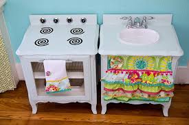 Kitchen Play Set Out Of Old Nightstands Oh So Simple And I Have Just The Nightstands To Make This Kids Play Kitchen Play Kitchen Sets Diy Play Kitchen