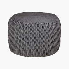 I prefer a little variety. Criss Knit Grey Pouf Cb2