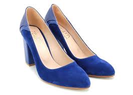 Дамски официални обувки на висок ток в синьо 404 SN