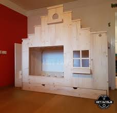 kinderbed stapelbed van steigerhout stapelbed kinderbed trap