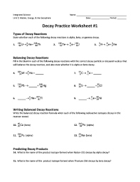 All formats available for pc, mac, ebook readers and other mobile devices. Decay Practice Worksheet 1 Fill Online Printable Fillable Blank Pdffiller