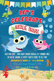 You only need scissors to cutout the the 2 1/4. 45 Blank Baby Shark Birthday Invitation Template For Free For Baby Shark Birthday Invitation Template Cards Design Templates