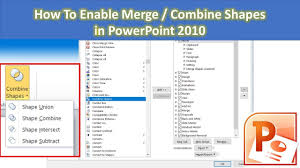The first one is the destination theme and next is source formatting. How To Enable Merge Combine Shapes In Powerpoint 2010 Tutorial Youtube
