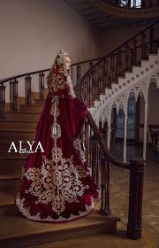 Bordo Kartanesi Kaftan Gelinlik Kaftan Elbise