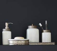 Add the finishing touch to any bathroom with the culver bath accessories collection from kassatex, featuring a ceramic ground. Galvanized Ceramic Bathroom Accessories Pottery Barn