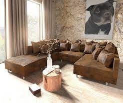 Jeden tag tausende neuer bilder garantiert kostenlos hochwertige videos und bilder von pexels. Couch Clovis Braun Vintage Optik Mit Hocker Wohnlandschaft Modulsofa Ebay
