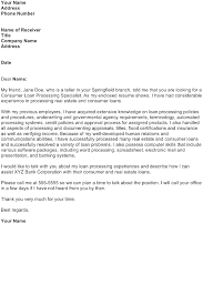 When you apply for a job, you need to think about what the employer wants. Application Letter Consumer Loan Processing Specialist