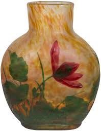 Description Property Of A Private Collector From The Pinhass Collection A Fine Daum Nancy Wheel Carved Cameo Glass Vase With Low Re Daum Nancy Vase Glass Vase