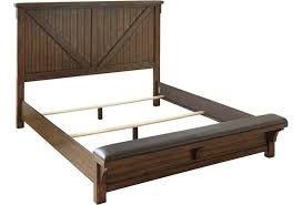 The full metal construction of the framework ensures the sturdiness and durability of the whole piece. Signature Design By Ashley Lakeleigh King Panel Bed With Footboard Bench Standard Furniture Platform Beds Low Profile Beds
