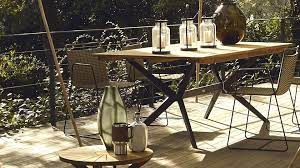 Vente en ligne de meubles de jardin en tek et résine tressée : Ma Selection Deco De Tables De Jardin Shake My Blog