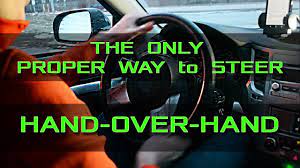 Be aware that this technique is the recommended method f. Hand Over Hand Steering The Only Proper Way Driving School Youtube