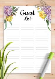 Any wedding near the ocean or with a coastal theme can use this oar guestbook idea. Wedding Guest List Templates Download Pdf