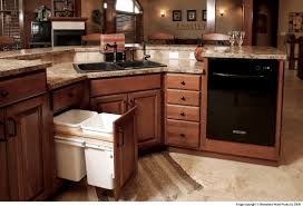 A corner wall cabinet is a perfect fit for a small television, while a cookbook rack adds convenience. Raised Dishwasher Houzz