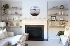 Diy Living Room Neutral Decor Floating Shelves Shiplap Living Room Shelves Floating Shelves Living Room New Living Room