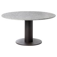 Cortona outdoor cast stone garden dining table by tuscan. Roda Platter 314 Round Outdoor Stone Top Dining Table For Sale At 1stdibs