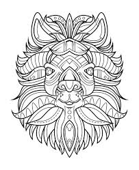 The skull coloring game is an exclusive game developed for skull lovers, in the game you can enjoy coloring the skull!. Head Ram Coloring Vector For Adults Stock Vector Illustration Of Sheep Vector 71690539