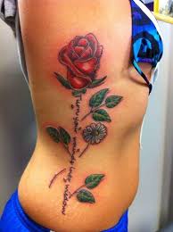 Rose Tattoos Rose And Quote Tattoo Rose Stem Tattoo Rose Tattoo Rose Tattoos
