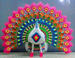 Origami 3d Merak Hasta Karya 3d Origami Origami Diy Origami