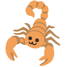 They have eight legs, and are easily recognized by a pair of grasping pincers and a narrow, segmented tail. Scorpion Emoji