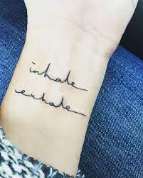 1000 Ideas About Inhale Exhale Tattoo On Pinterest Inhale Trendy Tattoos Tattoo Fonts Tattoos