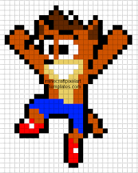 Minecraft Pixel Art Templates Crash Bandicoot Pixel Art Pixel Art Templates Minecraft Pixel Art