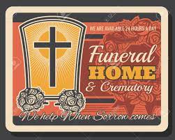 Check spelling or type a new query. Funeral Service Company Crematory And Burial Ceremony Organization Agency Vintage Retro Poster Vector Christianity Crucifixion Cross On Tombstone Rip Ribbons And Funeral Flowers Wreath Royalty Free Cliparts Vectors And Stock Illustration Image