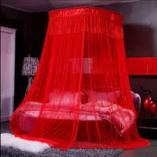 This look feels so romantic and the sheer white drapes are perfect for the bedroom. Red Romantic Wedding Mosquito Nets Dome Canopy Bed Curtain Fit All Bed Size Canopy Bed Mosquito Net Domecanopy Bed Curtains Aliexpress