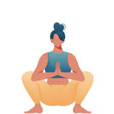 Squat pose (Malasana) for pelvic opening