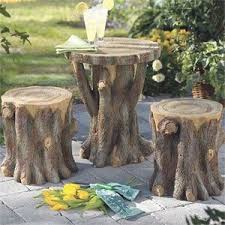 Tree Trunk Stools And Table Haus Und Garten Holz Ideen Tisch Und Stuhle