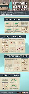 4 Plastic Worm Rigs For Bass That You Shoud Know Infographic Fishing Rigs Fishing Tips Fish