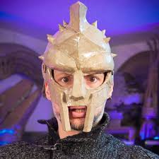 Cardboard Knight Helmet