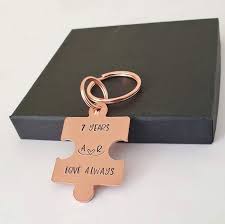 Copper anniversary gifts for men, 7th wedding anniversary gift, copper anniversary gifts for him, 7 years copper, 7 years together, 7th gift ♥ mens leather bracelet with engraved copper coloured stainless steel rings. 1001 Ideen Fur Ein Kreatives Geschenk Fur Freund Copper Anniversary Gifts Mens Anniversary Gifts 7th Anniversary Gifts