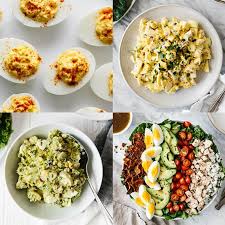 So if you're trying to watch your caloric eggs are low in calories, high in protein and good fat. 4 Healthy Recipes To Make With Hard Boiled Eggs Downshiftology