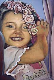 UNA NIÑA CON FLORES Girl with Flowers, MAGNOLIA RIVERA