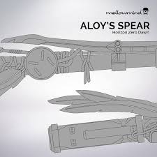 Horizon Zero Dawn Aloy S Spear Blueprint 1 1 Scale Cosplay Vintage Etsy