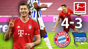 W l l w l. Lewandowski X 4 Bayern Munchen Hertha 4 3 Highlights Matchday 3 Bundesliga 20 21 Youtube