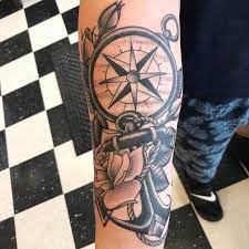 Kompass tattoo unterarm mann oldschool. Over 100 Ideas And Inspirations For A Cool Anchor Tattoo Anchor Ideas Inspirations Tattoo Foot Armeltatowierungen Maritime Tattoo Nautischer Tattoo Armel