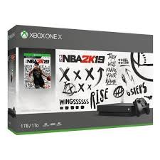 Xbox One X 1tb Nba 2k19 Bundle Digital Download Of Nba 2k19 Included Black Xbox Xbox One Console Xbox One