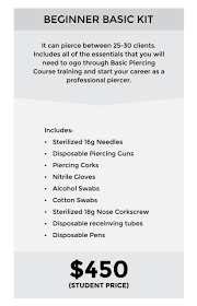You must be over 18 too. Piercing Training Course And Certification Program In Canada Piercing School In Canada